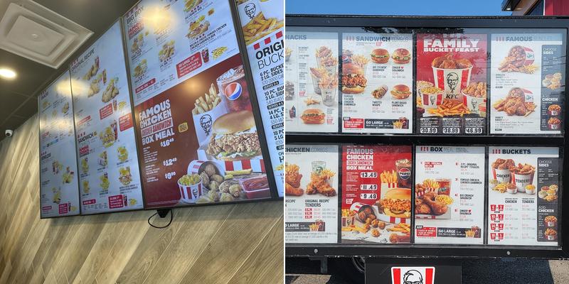 KFC Menu