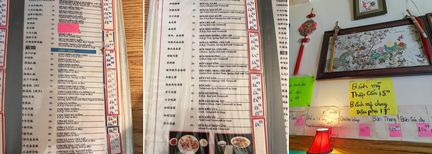 Hanoi Restaurant Menu