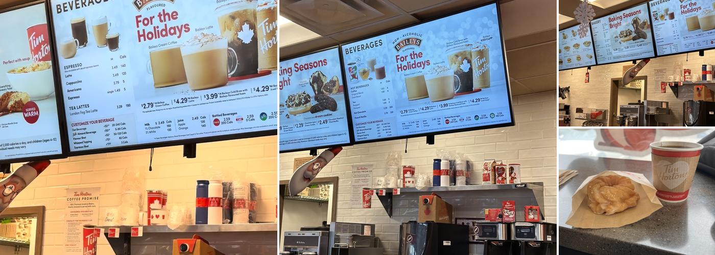 Tim Hortons Menu