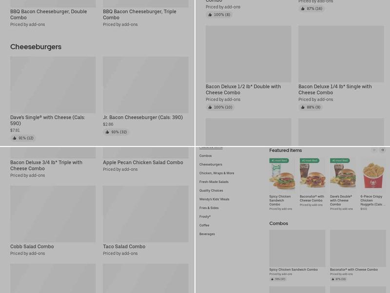 Wendy's Menu