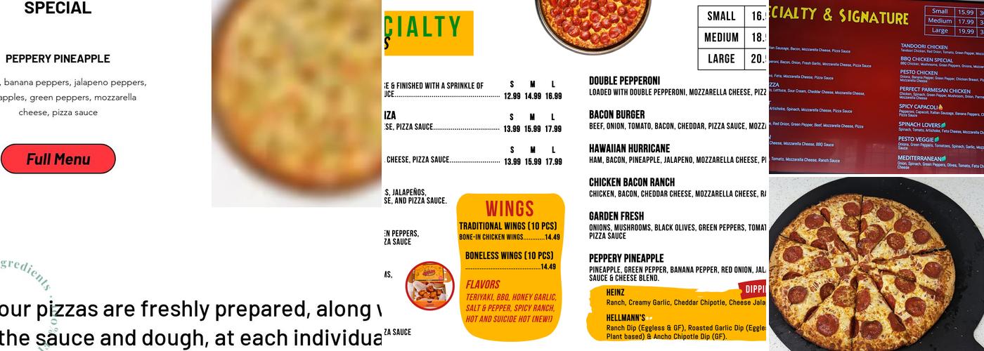 Pizza 64 Menu