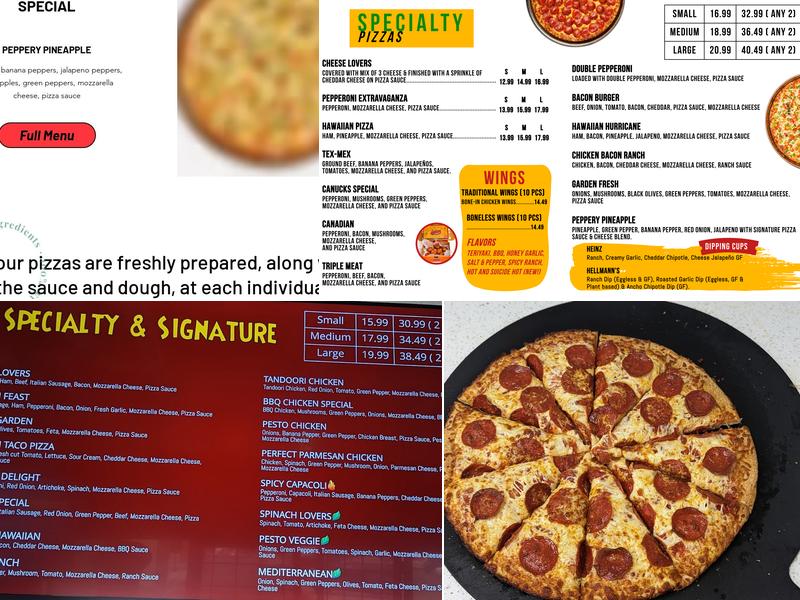 Pizza 64 Menu
