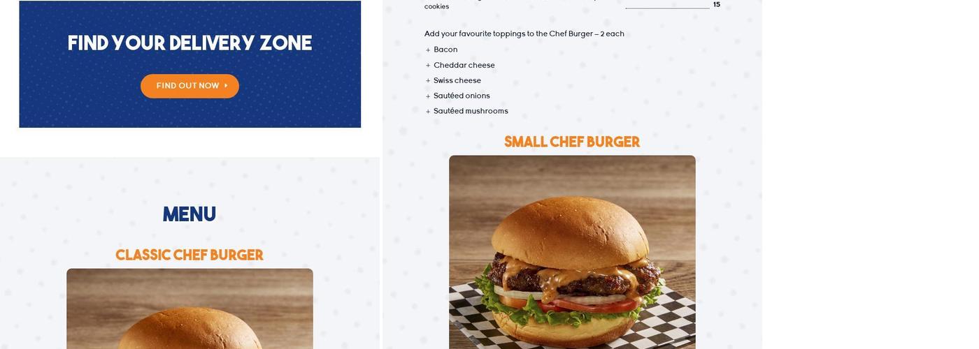 Sandwich Chef Menu