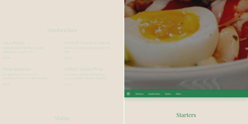 LaLa Social House Menu