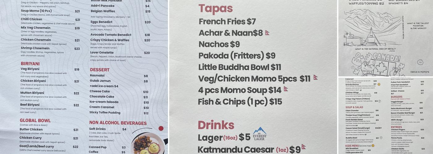 MKR Kitchen & Bar Menu