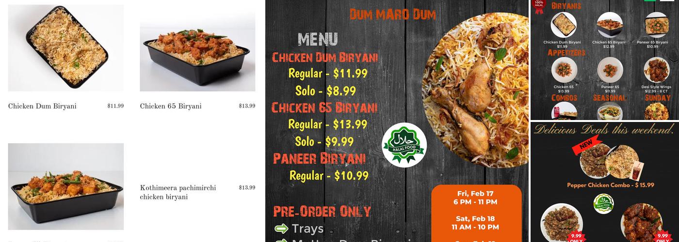 Desi Cloud Kitchen Menu