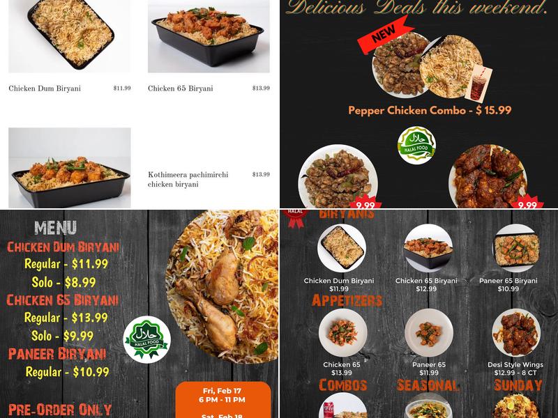 Desi Cloud Kitchen Menu