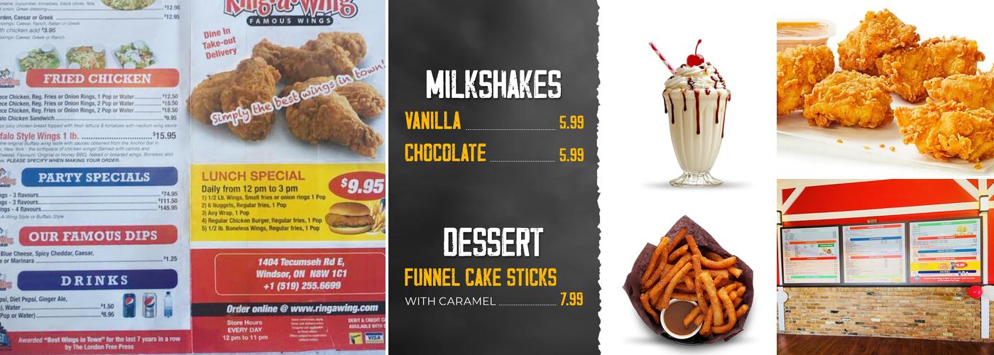 Ring A Wing Menu