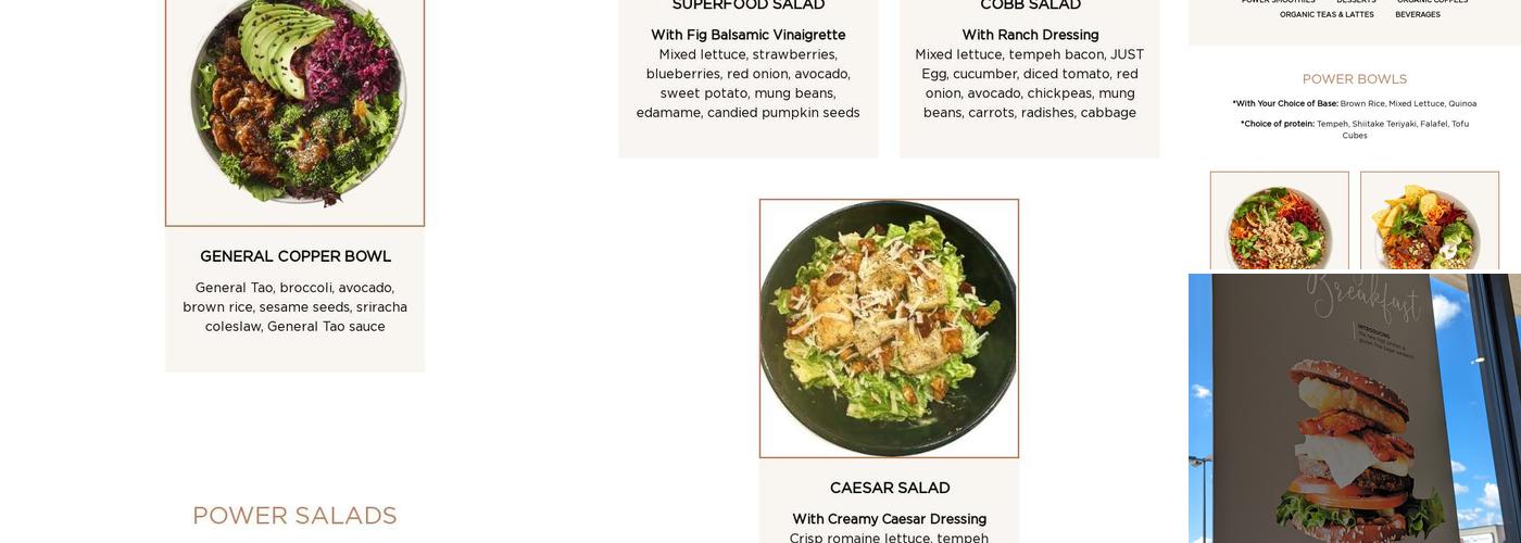 Copper Branch Menu