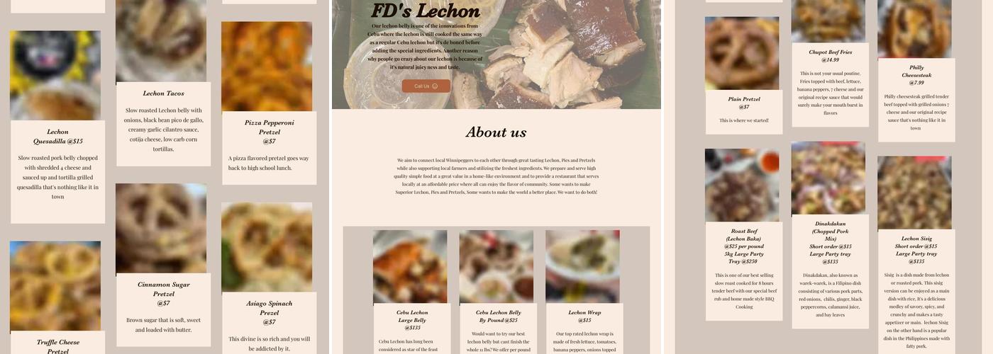 Fd's Lechon Menu