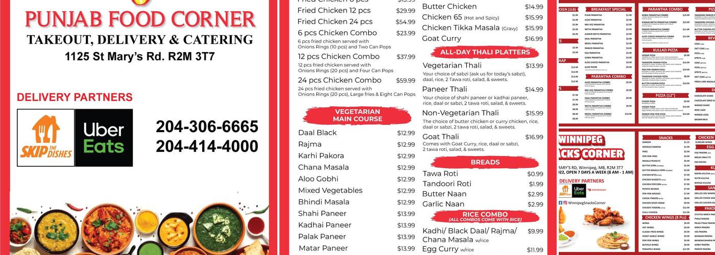 Punjab Pizza Point Menu