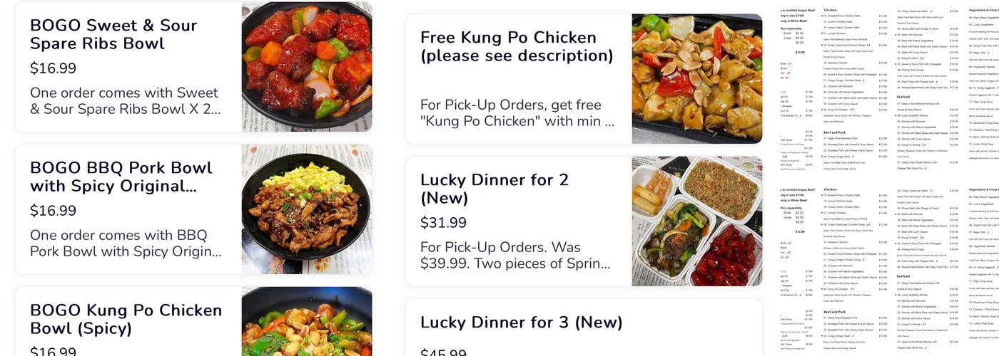 Lucky Duck Chinese Restaurant (Sage Creek) Menu