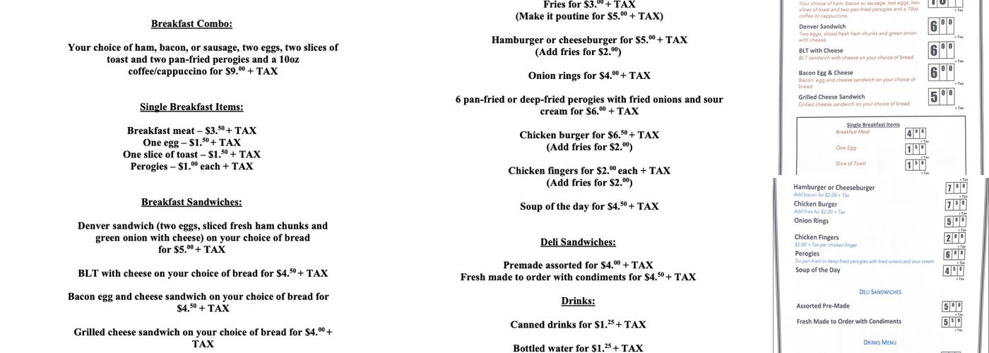 Gasoline Alley Café by Abas Catering Menu