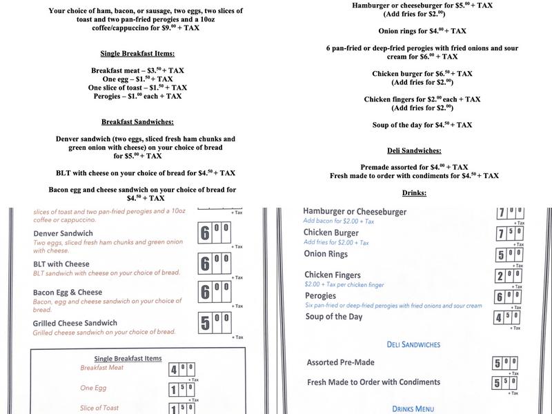 Gasoline Alley Café by Abas Catering Menu