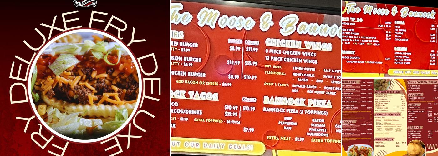 The Moose and Bannock Menu