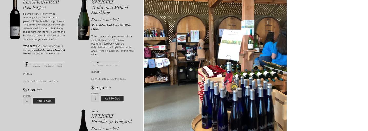 Keuka Spring Vineyards Menu