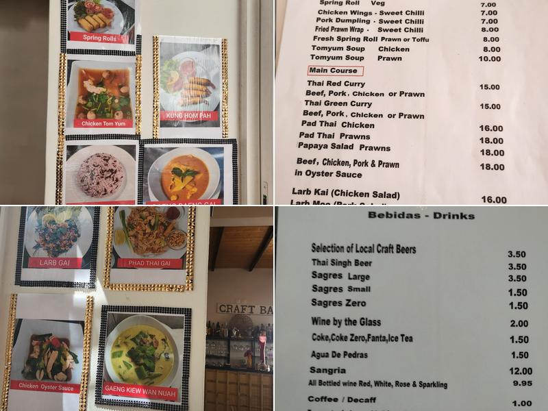 Eat Thai Craft Bar Menu