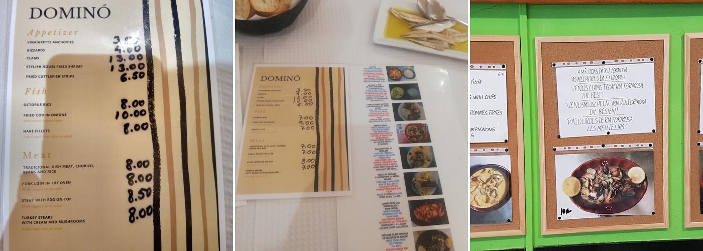 Dominó Menu