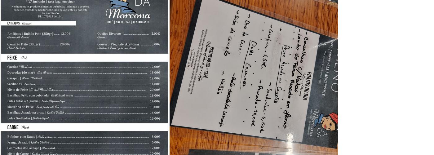 À da Morcona Menu