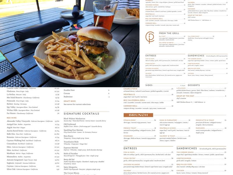 Corner Provisions Menu