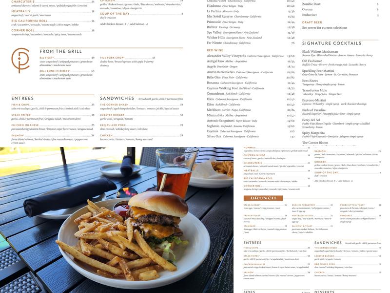 Corner Provisions Menu