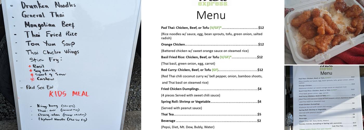 Thai Express Menu