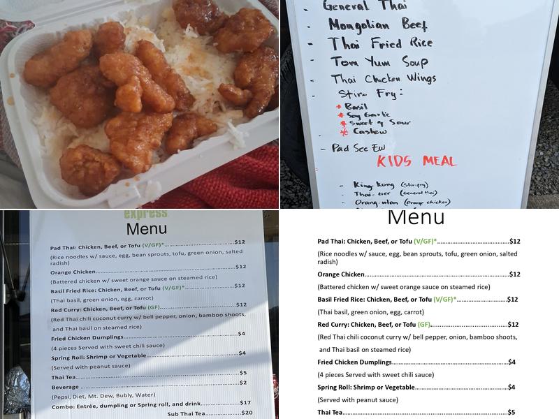 Thai Express Menu