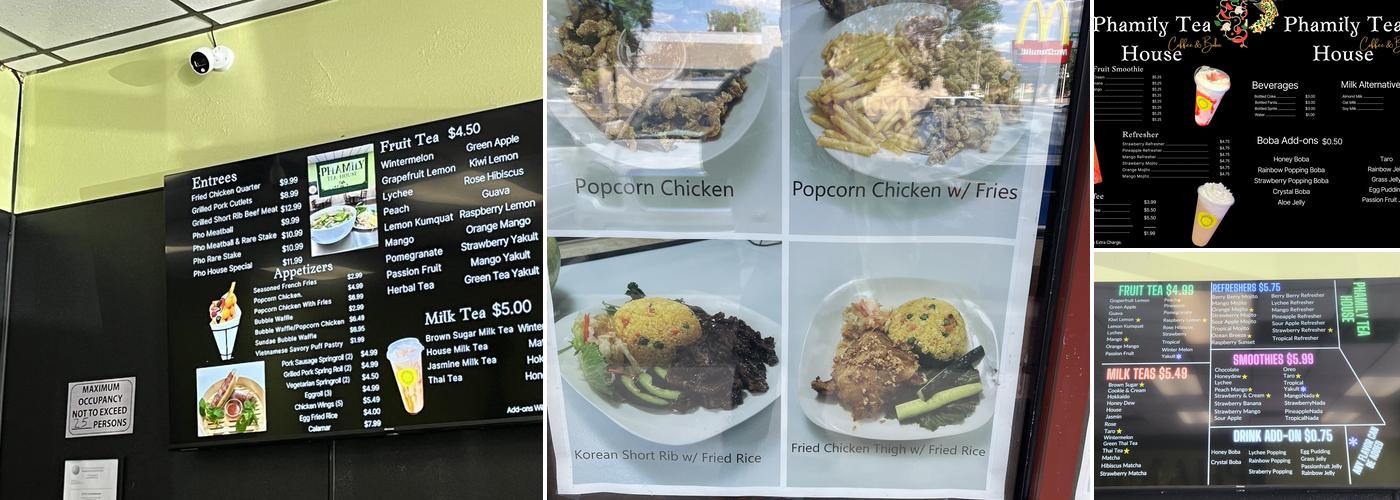 PhamilyTeaHouse Menu