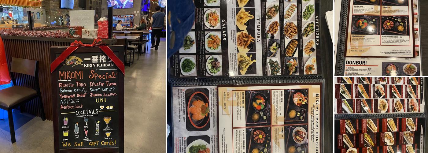 Mikomi Sushi Alhambra Menu