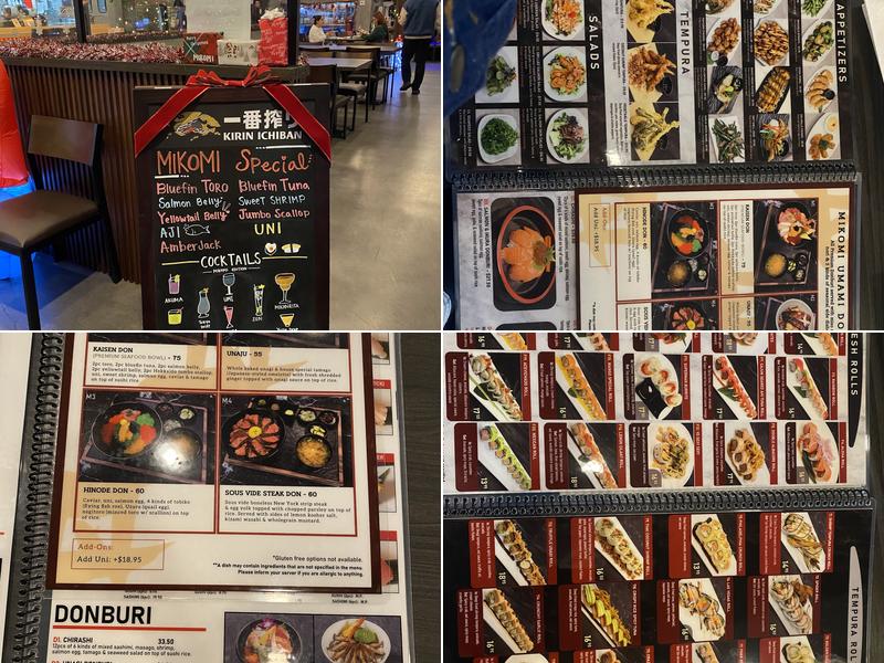 Mikomi Sushi Alhambra Menu