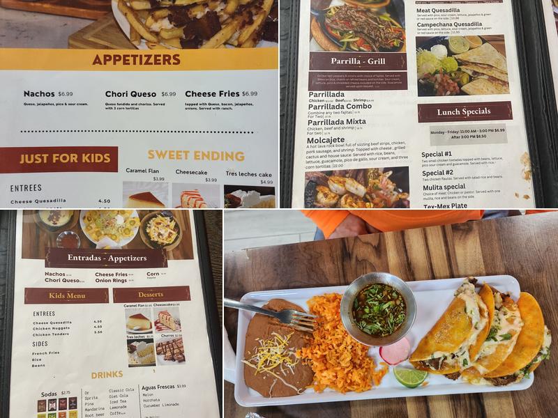 Ruedas Mexican Food Menu