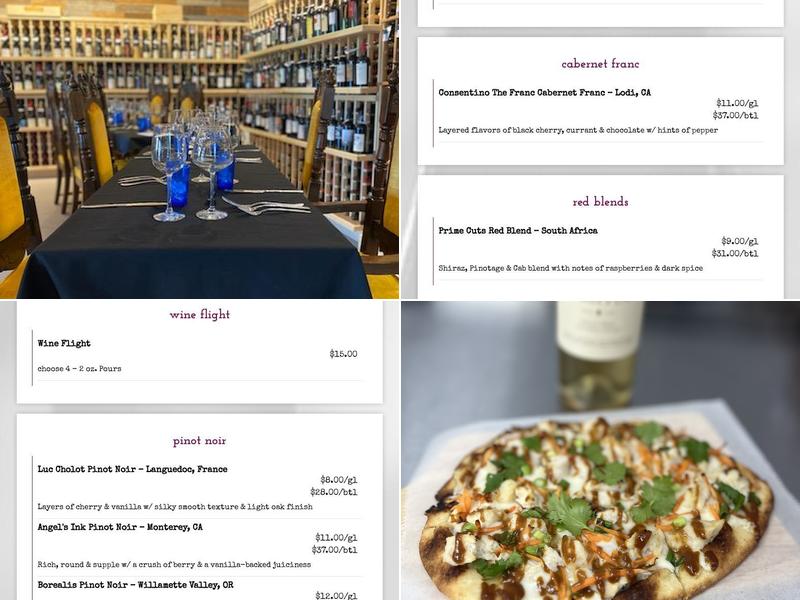 Vine & Barrel Menu