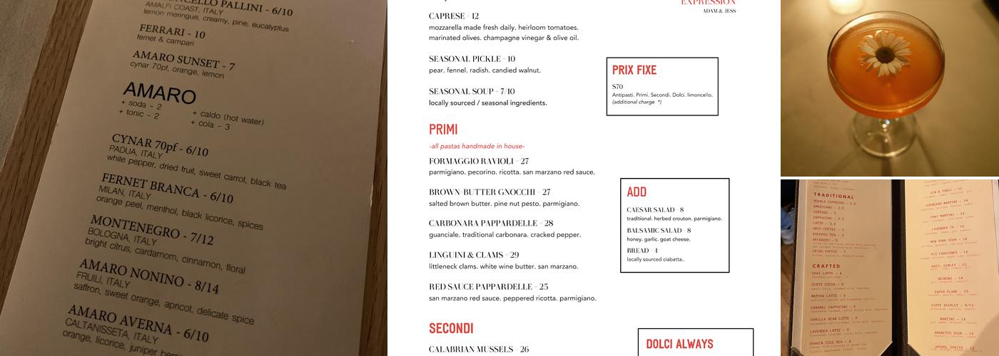 The Common House Menu