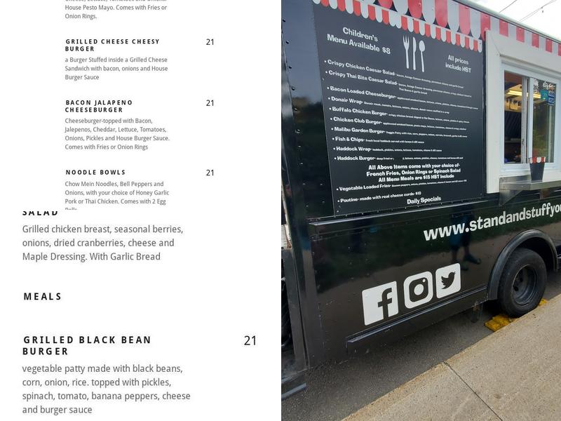 Stand & Stuff Your Face Menu