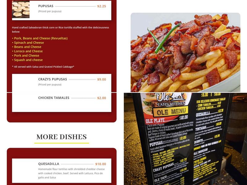 Ole Latin Kitchen Menu