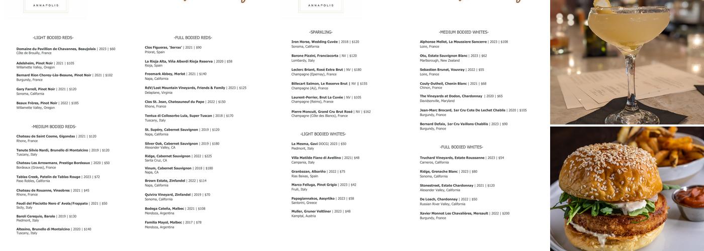 Leo Annapolis Menu