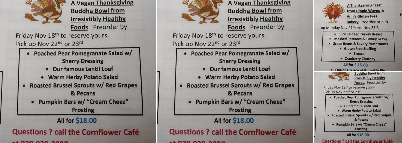 Formerly The Green Tomato Cafe Menu