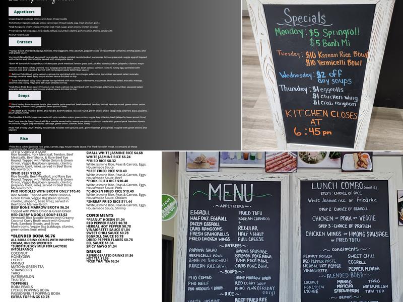 Ong’s Kitchen Menu