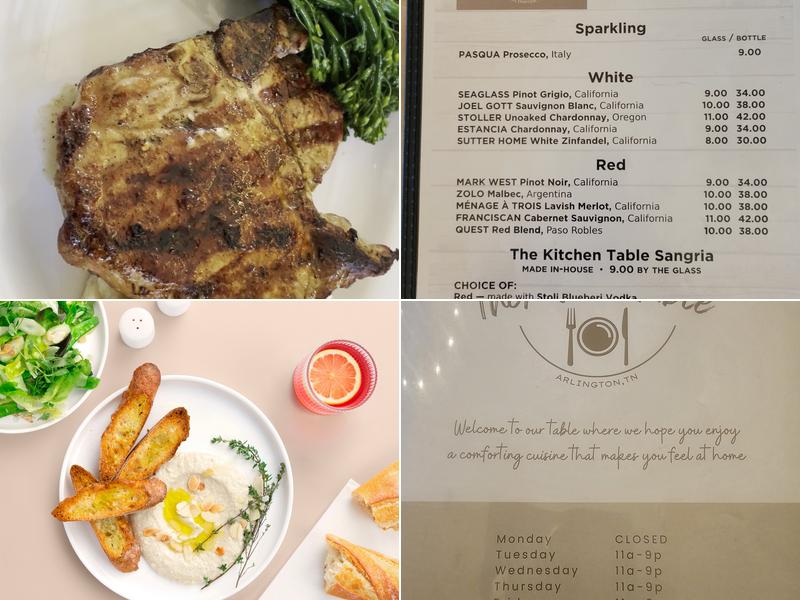 The Kitchen Table Menu