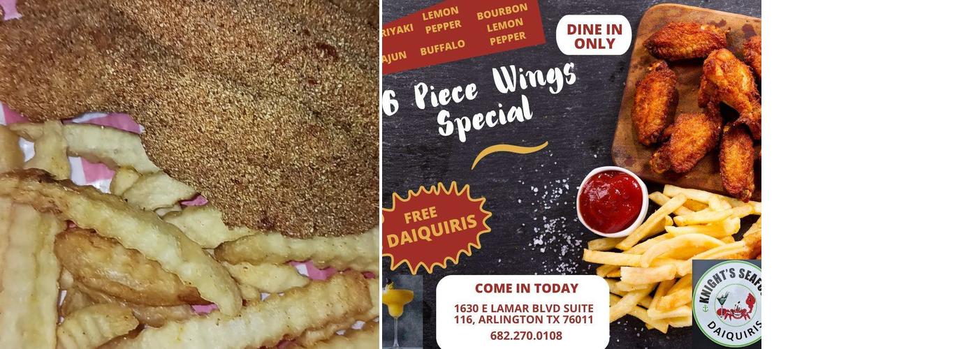Knight’s Seafood & Daquiris Menu
