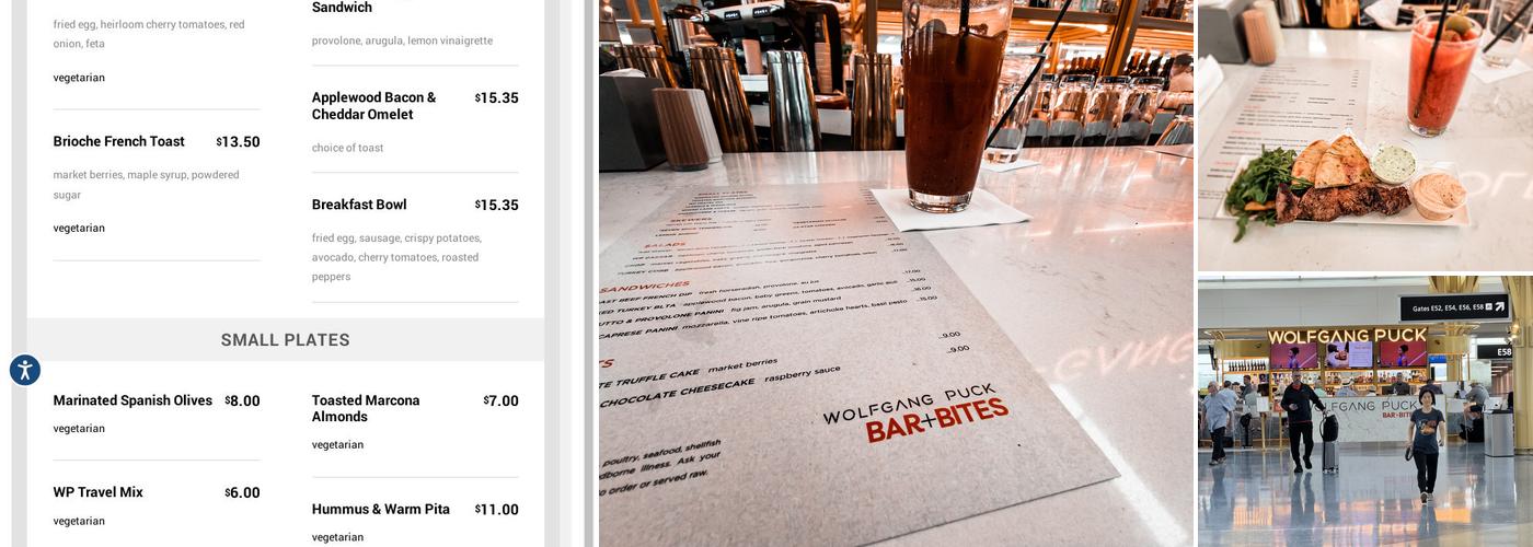 Wolfgang Puck Bar & Bites Menu