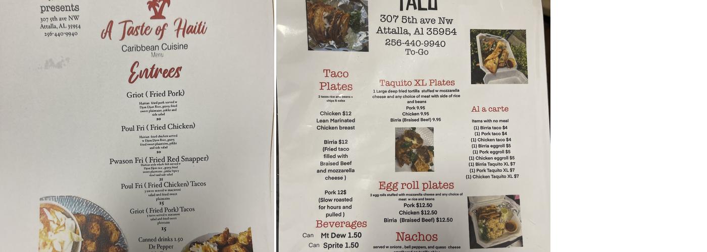 Fatboys Taco Menu