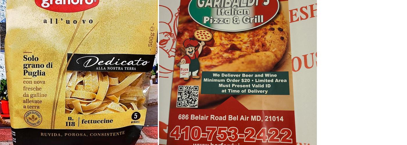 Garibaldi's Italian Pizza & Grill Menu
