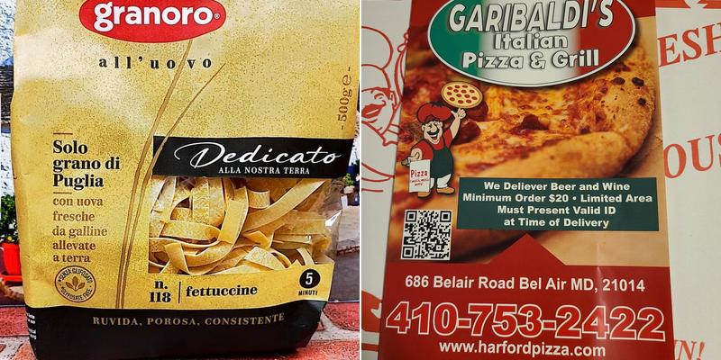 Garibaldi's Italian Pizza & Grill Menu