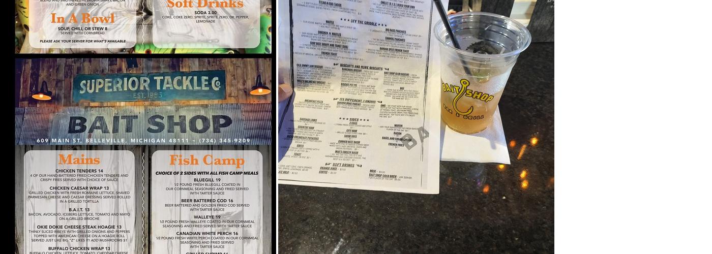 Belleville Bait Shop Bar and Grill Menu