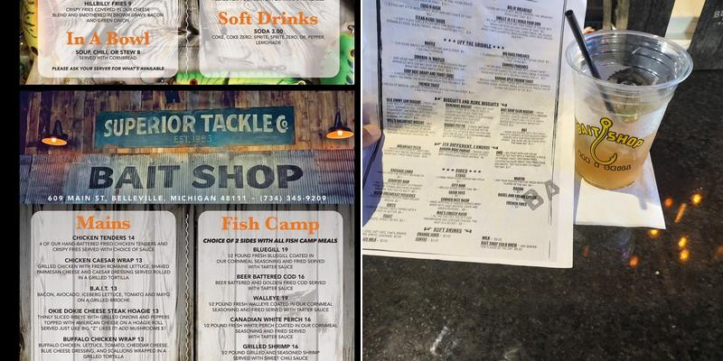 Belleville Bait Shop Bar and Grill Menu