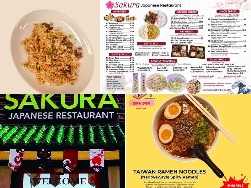 Sakura Restaurant Benbrook 🌸 Menu