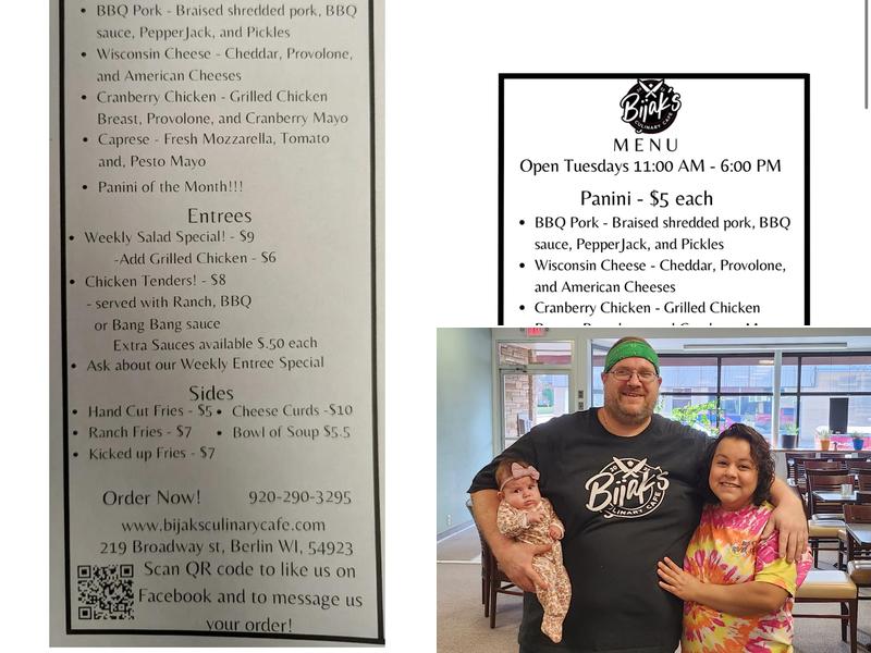 Bijaks Culinary Cafe Menu
