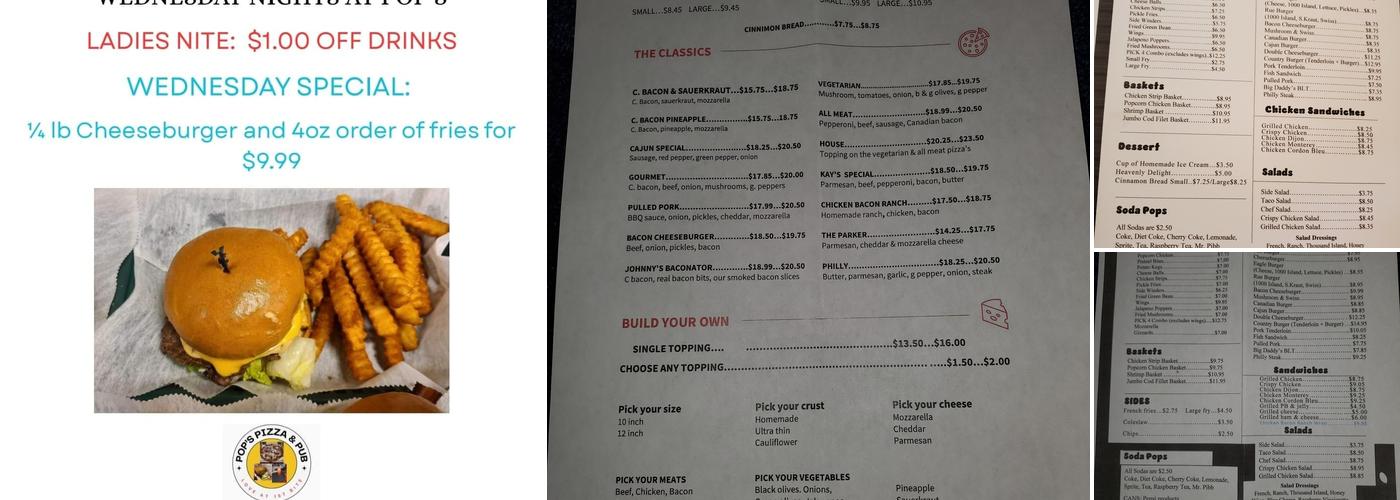 Pop's Pizza & Pub Menu