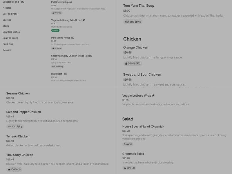 sr taco Menu